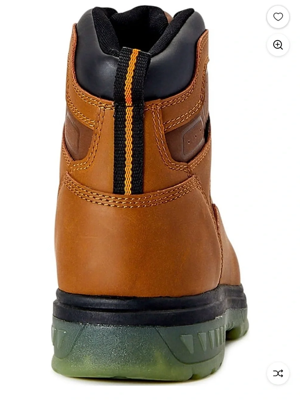 Brahma Brown Leather Steel Toe Work Boot with Green Outsole